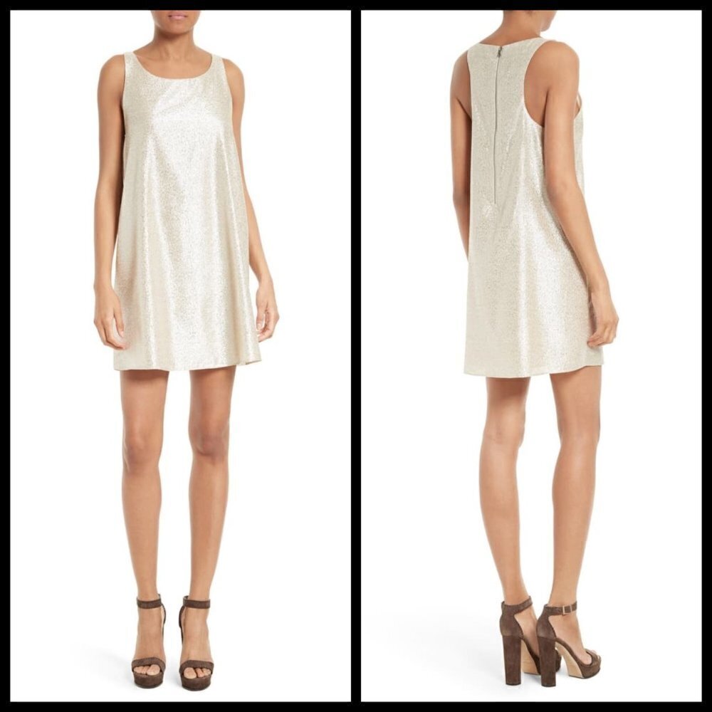 💕ALICE + OLIVIA💕 Estelle Shimmer Racerback Dress